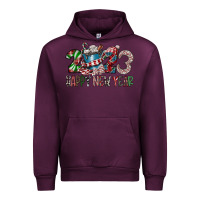 Mauve Wine 2023 Happy New Year Urban Hoodie - CowhideDigitalArt