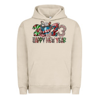 Pigment French Oak 2023 Happy New Year Urban Hoodie - CowhideDigitalArt