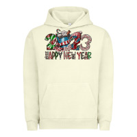 Pigment Pistachio 2023 Happy New Year Urban Hoodie - CowhideDigitalArt