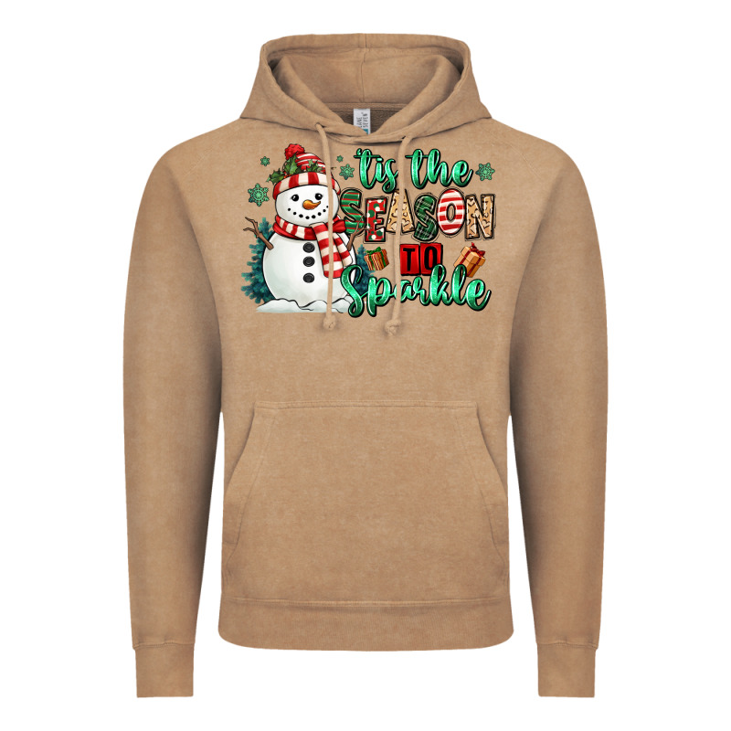 Tis The Season To Sparkle Snowman Vintage Hoodie by MaliasSmallBusiness | Teevron