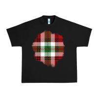 Black Christmas Tartan Patch Urban Heavy Tee - BundleAndBundleShop