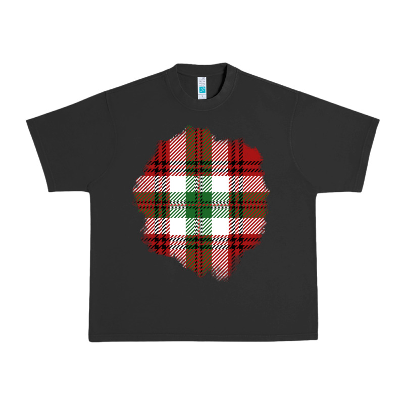 Christmas Tartan Patch Urban Heavy Tee by BundleAndBundleShop | Teevron