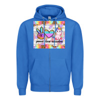 True Royal peace loeve unicorns Zipper Hoodie - CowGirlArtShop
