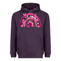 Plum Breast Cancer rainbow Heavyweight Hoodie - FaDigitalArtStudio
