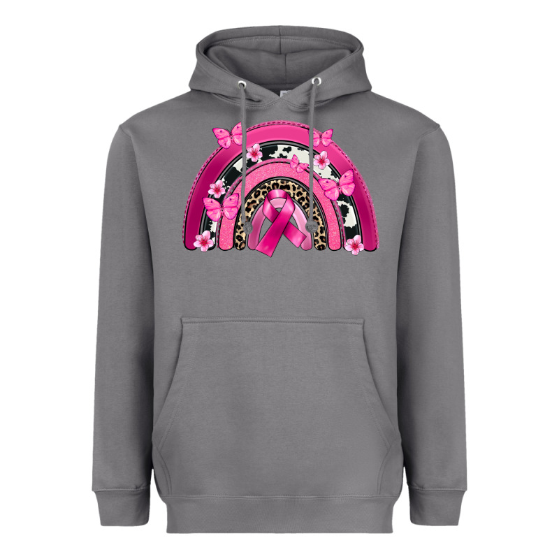 Breast Cancer Rainbow Heavyweight Hoodie by FaDigitalArtStudio | Teevron