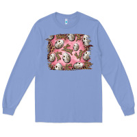 Colony Blue Easter Quail Eggs And Leopard Bunny Long Sleeve Tee - RanaPortraitStore
