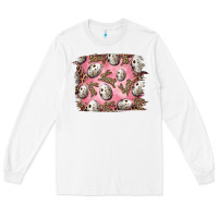 White Easter Quail Eggs And Leopard Bunny Long Sleeve Tee - RanaPortraitStore