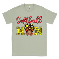 Matcha Softball Mom And Afro Messy Bun Mom Classic Tee - BundleAndBundleShop