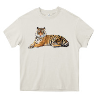 Cream Tiger Heavy Core Tee - LillyAllenDesigns