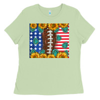 Matcha American football and america Ladies Tee - NancyCooperArtShop