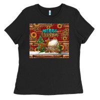 Black merry christmas cookies buffalo plaid Ladies Tee - Jasminsmagicworld