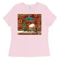 Bubblegum Pink merry christmas cookies buffalo plaid Ladies Tee - Jasminsmagicworld
