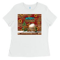 White merry christmas cookies buffalo plaid Ladies Tee - Jasminsmagicworld