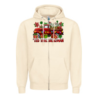 Sandshell tis the season christmas truck Zipper Hoodie - CowGirlArtShop
