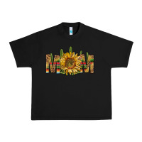 Black Western Mom With Sunflower Urban Heavy Tee - BundleAndBundleShop