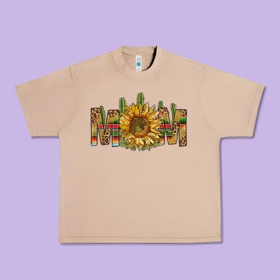 Western Mom With Sunflower Urban Heavy Tee Designed By Bundleandbundleshop