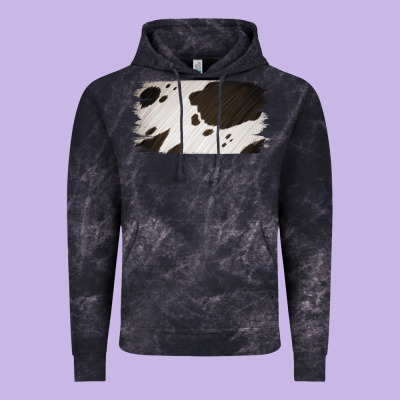 Cowhide Black And White Brush Strokes Background Vintage Hoodie Designed By Jasminsmagicworld
