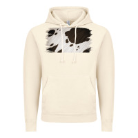 Vintage Artic Cowhide Black and White Brush Strokes Background Vintage Hoodie - Jasminsmagicworld