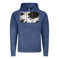 Vintage Denim Cowhide Black and White Brush Strokes Background Vintage Hoodie - Jasminsmagicworld