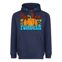 Navy Hey There Pumpkin Heavyweight Hoodie - FaDigitalArtStudio