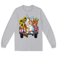 Moon Dust Easter truck with bunny sunflowers and eggs Long Sleeve Tee - RanaPortraitStore