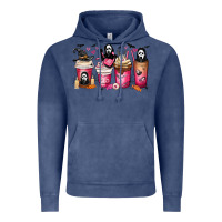 Vintage Denim Scream Coffee Cups Vintage Hoodie - MaliasSmallBusiness