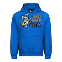 Cobalt Happy Easter Y'all Urban Hoodie - CowhideDigitalArt