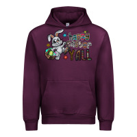 Mauve Wine Happy Easter Y'all Urban Hoodie - CowhideDigitalArt