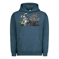 Pigment Midnight Navy Happy Easter Y'all Urban Hoodie - CowhideDigitalArt