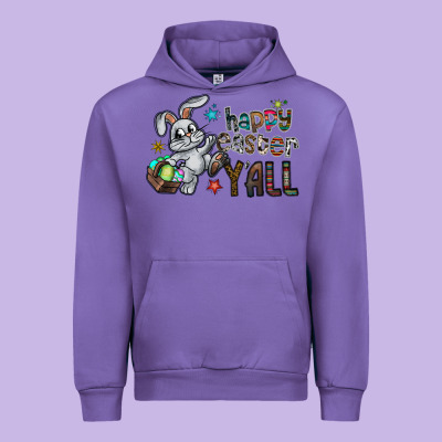 Happy Easter Y'all Urban Hoodie Designed By Cowhidedigitalart