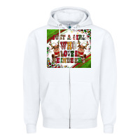 White just a girl who loves reindeer Zipper Hoodie - CowGirlArtShop