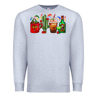 Heather Grey Mexico Coffee Cups With Cactus And Tequila Bottle Premium Sweatshirt - FaDigitalArtStudio