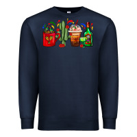 Navy Mexico Coffee Cups With Cactus And Tequila Bottle Premium Sweatshirt - FaDigitalArtStudio