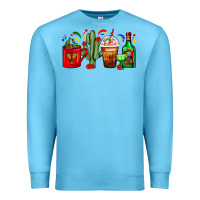 Ocean Blue Mexico Coffee Cups With Cactus And Tequila Bottle Premium Sweatshirt - FaDigitalArtStudio