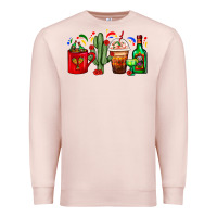 Pale Pink Mexico Coffee Cups With Cactus And Tequila Bottle Premium Sweatshirt - FaDigitalArtStudio