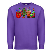 Purple Mexico Coffee Cups With Cactus And Tequila Bottle Premium Sweatshirt - FaDigitalArtStudio
