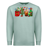 Seafoam Mexico Coffee Cups With Cactus And Tequila Bottle Premium Sweatshirt - FaDigitalArtStudio