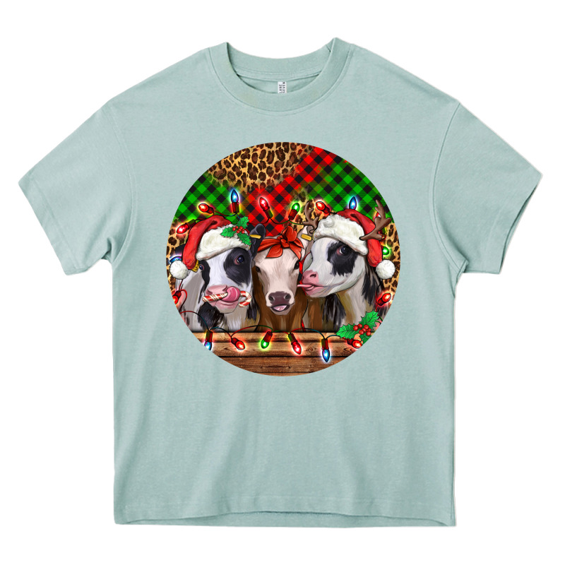 Christmas Heifers Christmas Heavy Core Tee by Jasminsmagicworld | Teevron