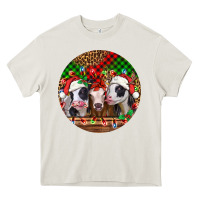 Cream Christmas heifers Christmas Heavy Core Tee - Jasminsmagicworld