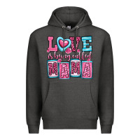 Charcoal Heather love is being called mama Premium Hoodie - OliviaCreatesArt