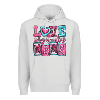 Dove Grey love is being called mama Premium Hoodie - OliviaCreatesArt