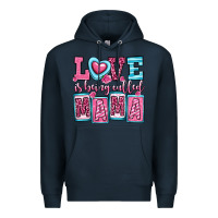 Navy love is being called mama Premium Hoodie - OliviaCreatesArt