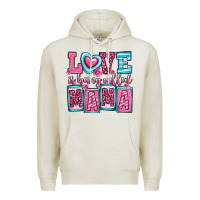 Oatmeal Heather love is being called mama Premium Hoodie - OliviaCreatesArt