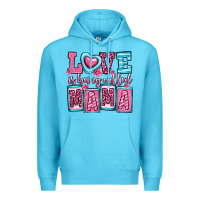 Ocean Blue love is being called mama Premium Hoodie - OliviaCreatesArt