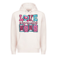 Pale Pink love is being called mama Premium Hoodie - OliviaCreatesArt