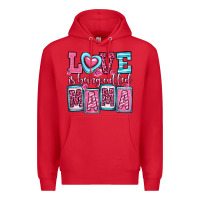 Red love is being called mama Premium Hoodie - OliviaCreatesArt
