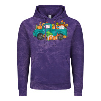 Cloud Purple fall gnomes truck Vintage Hoodie - MaliasSmallBusiness