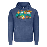 Vintage Denim fall gnomes truck Vintage Hoodie - MaliasSmallBusiness