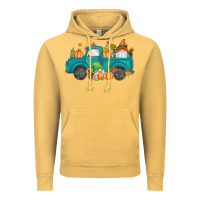 Vintage Mustard fall gnomes truck Vintage Hoodie - MaliasSmallBusiness