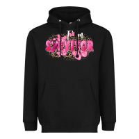 Black I' m survivor Breast Cancer Heavyweight Hoodie - FaDigitalArtStudio
